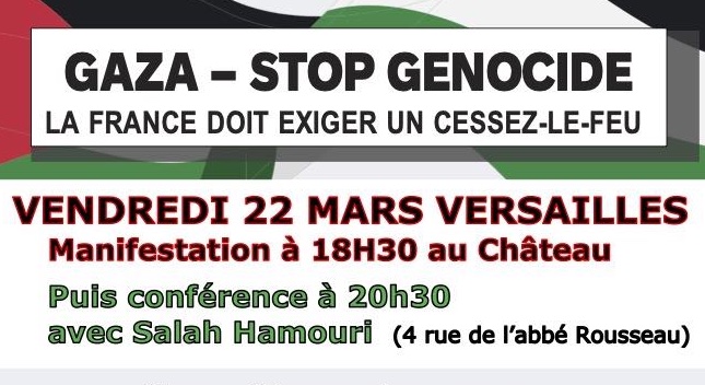 Manifestation départementale unitaire et rencontre avec Salah&nbsp;Hamouri