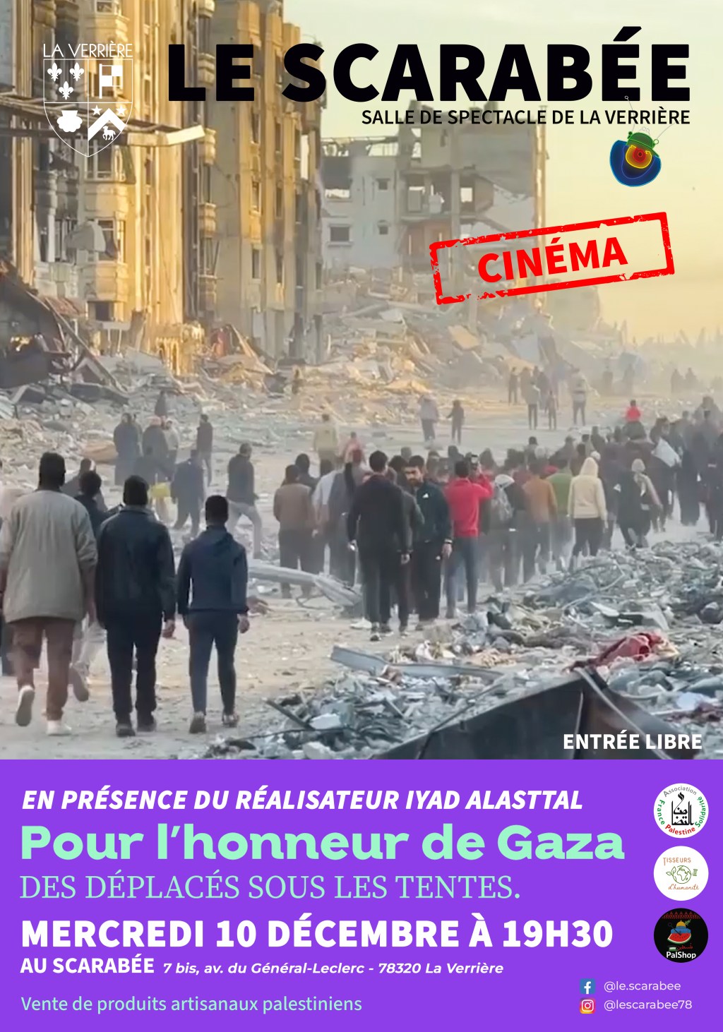 Mercredi 10 décembre, venez découvrir &laquo;&nbsp;Pour l&rsquo;honneur de Gaza&nbsp;&raquo;